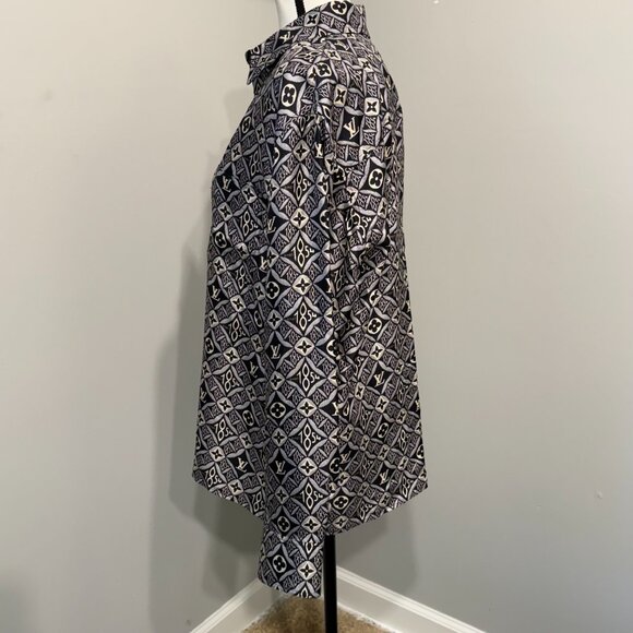 Authentic Louis Vuitton Since 1854 Silk Button Up Blouse in Size 42 with COA - Picture 3 of 11
